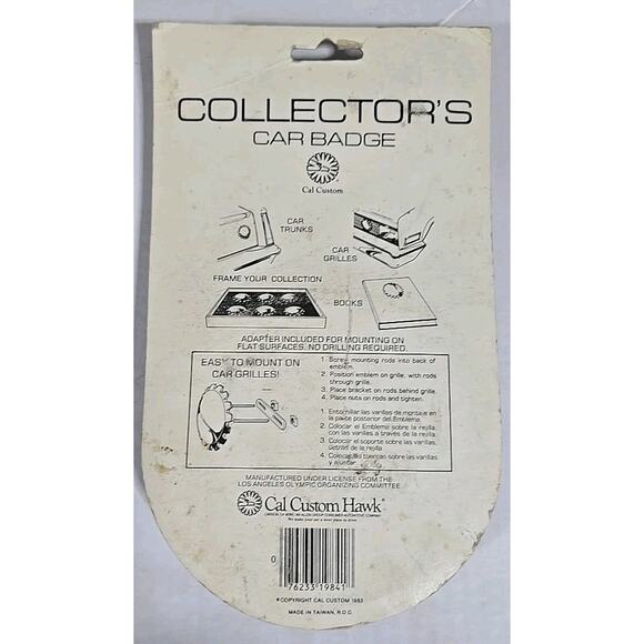 1984 Customs Games of the XXIIIrd Olympiad Los Angeles Metal Car Emblem NOS U294 - Picture 4 of 6